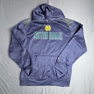 Russell Notre Dame Green Logo Blue Hoodie Men M College Football Fighting Irish